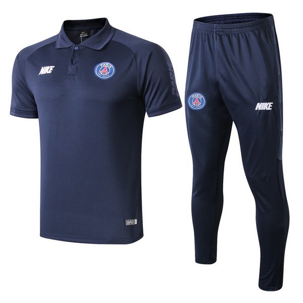 Polo Conjunto Completo Paris Saint Germain 2019-20 Azul